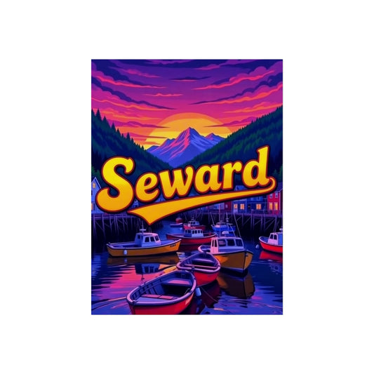 Seward Alaska Vintage Style Giclée Print Art Series Poster, 24" x 32" (Vertical)