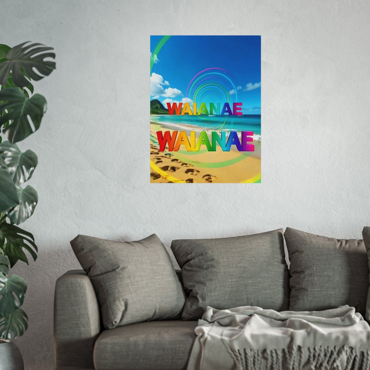 Waianae Hawaii Vintage Retro Giclée Print Art Series Poster