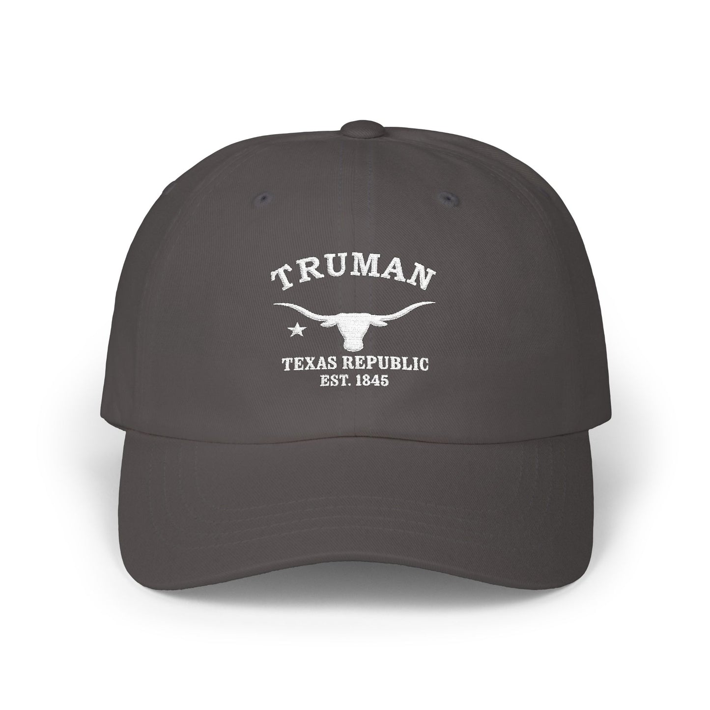 Truman Texas Vintage Retro Embroidered Cotton Cap - White Logo