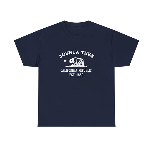 Joshua Tree California Vintage Retro Unisex Heavy Cotton Tee - White Logo