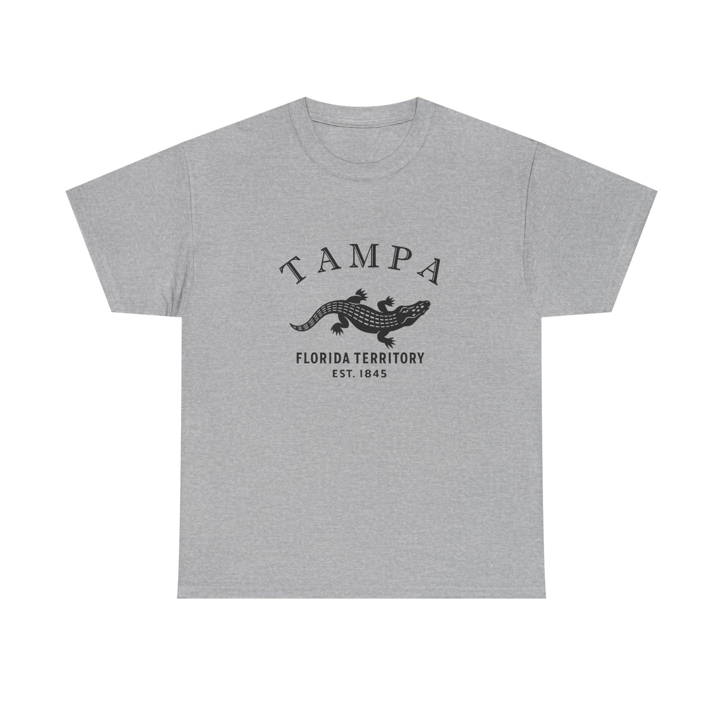 Tampa Florida Vintage Retro Unisex Heavy Cotton Tee - Black Logo