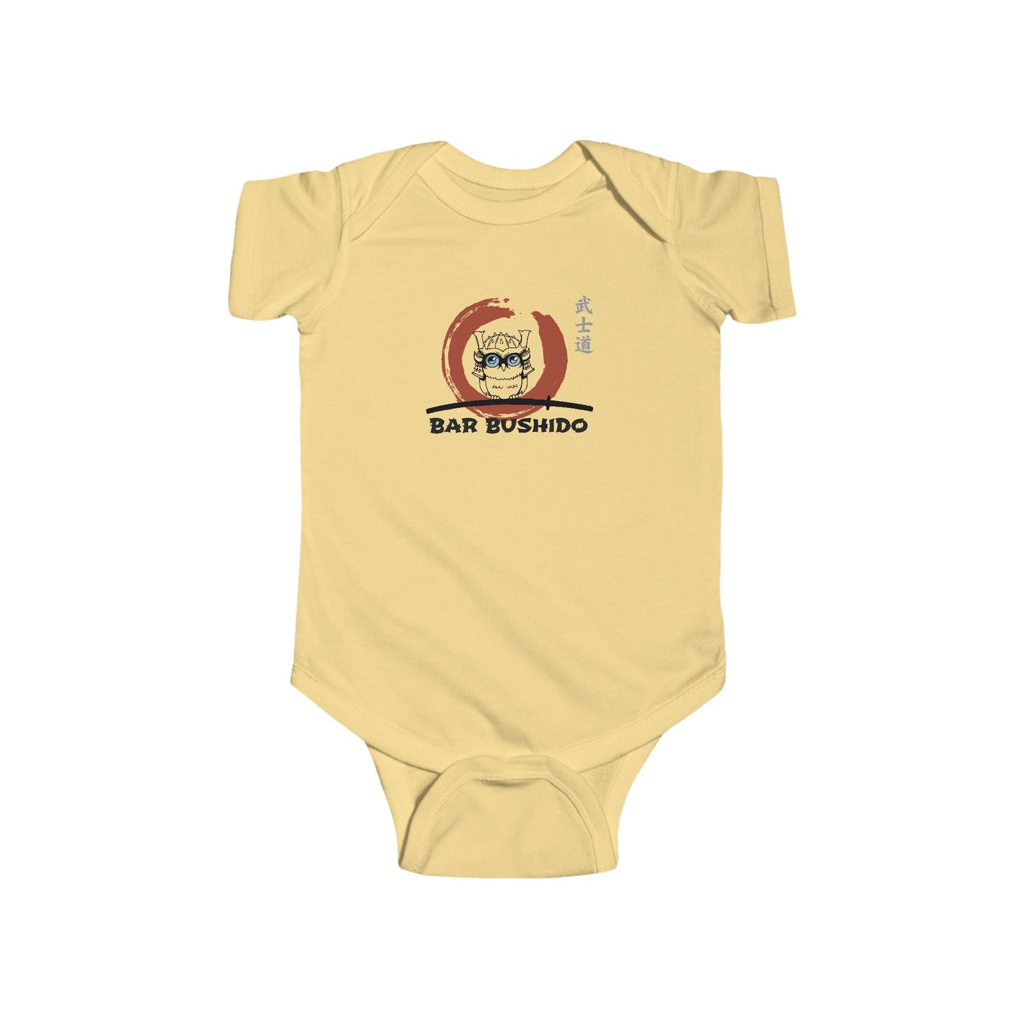 Bar Bushido Cotton Jersey Baby Bodysuit - Color Logo