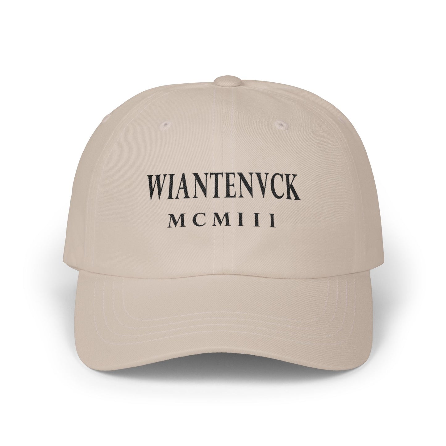 Wiantenuck Classic Embroidered Cotton Cap - Black Logo