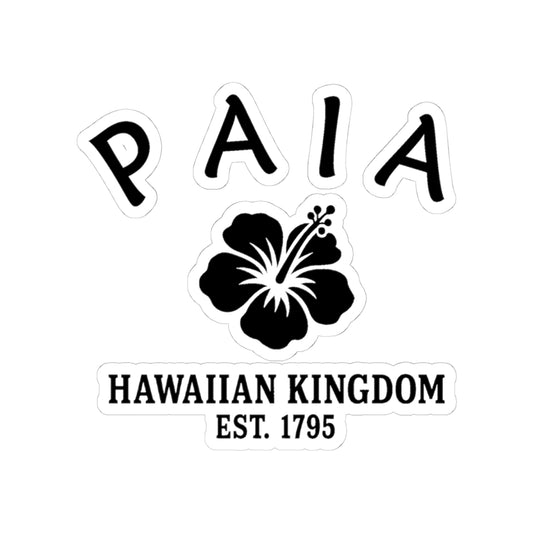 Paia Hawaii Vintage Retro Vinyl Sticker - Black Logo