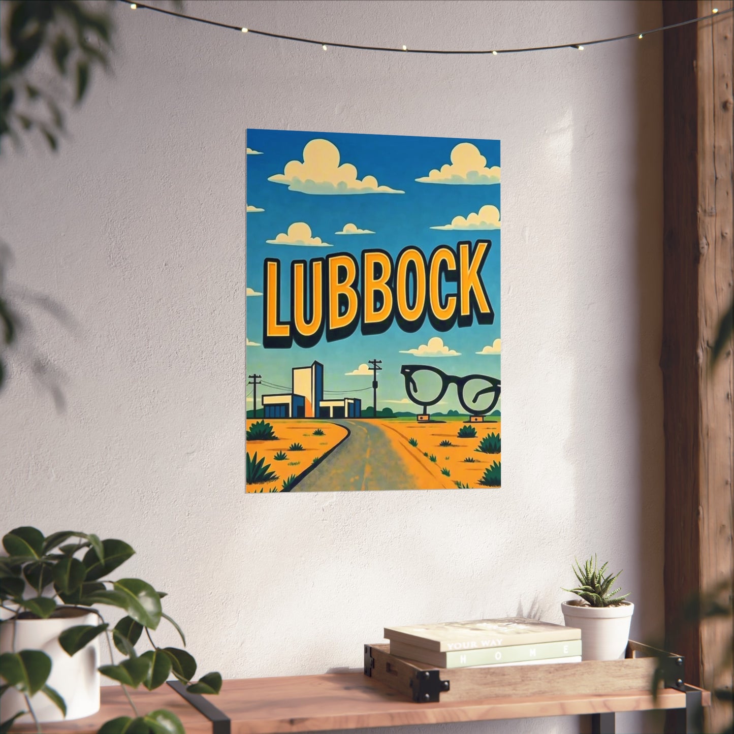 Lubbock Texas Vintage Retro Giclée Print Art Series Poster