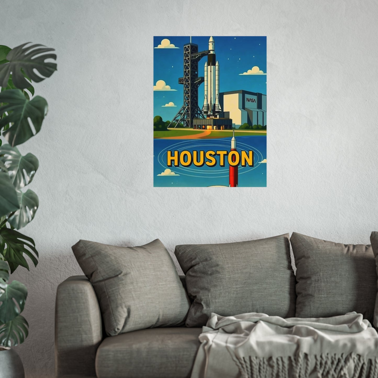 Houston Texas Vintage Retro Giclée Print Art Series Poster