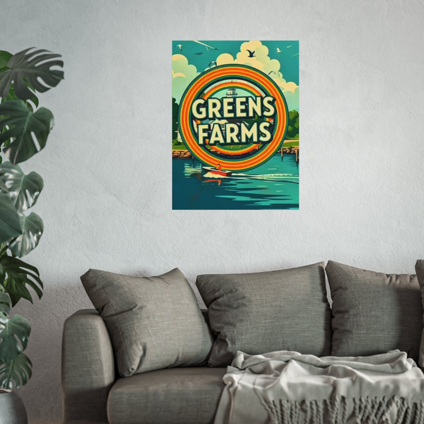 Greens Farms Connecticut Vintage Retro Giclée Print Art Series Poster