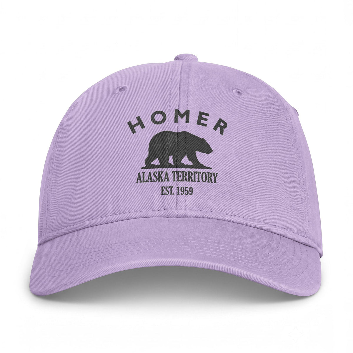 Homer Alaska Distressed Cotton Cap - Charcoal Print Logo