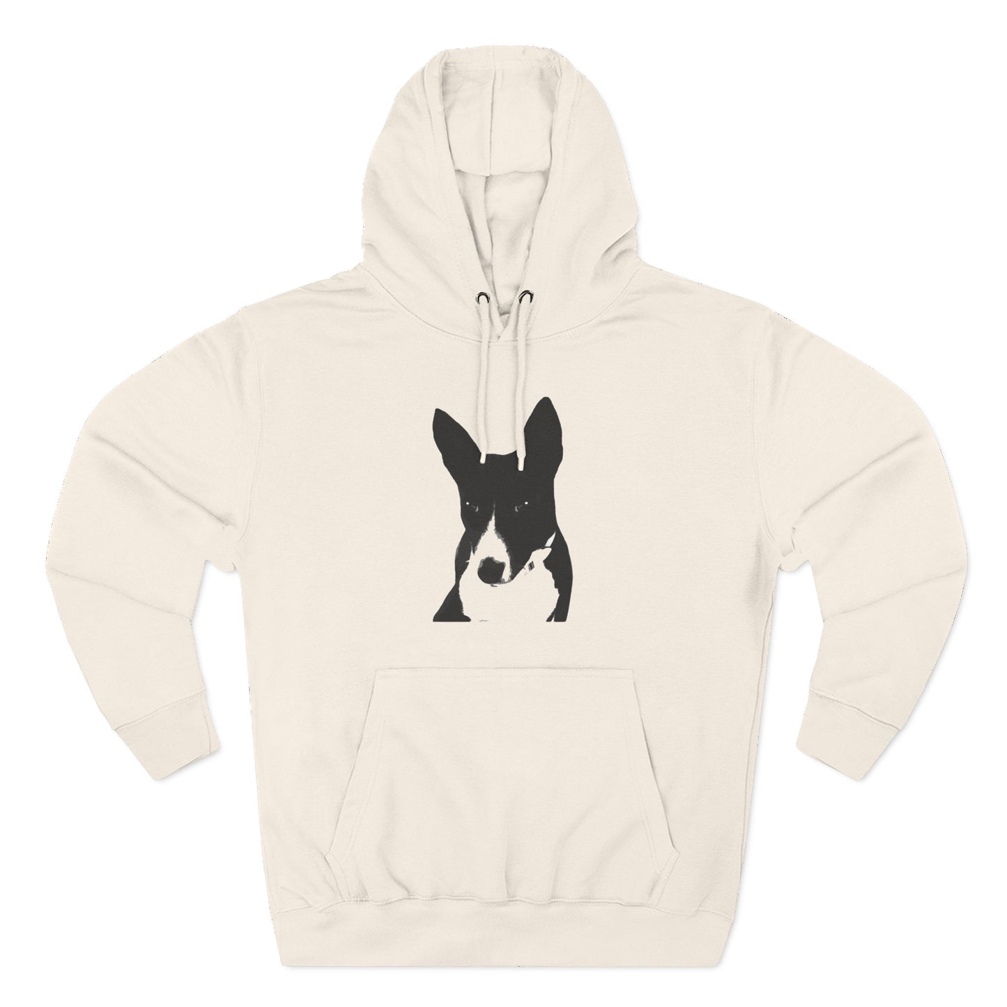 A Life Well Lived Basenji Retro Unisex Heavy Cotton Hoodie - Black Logo