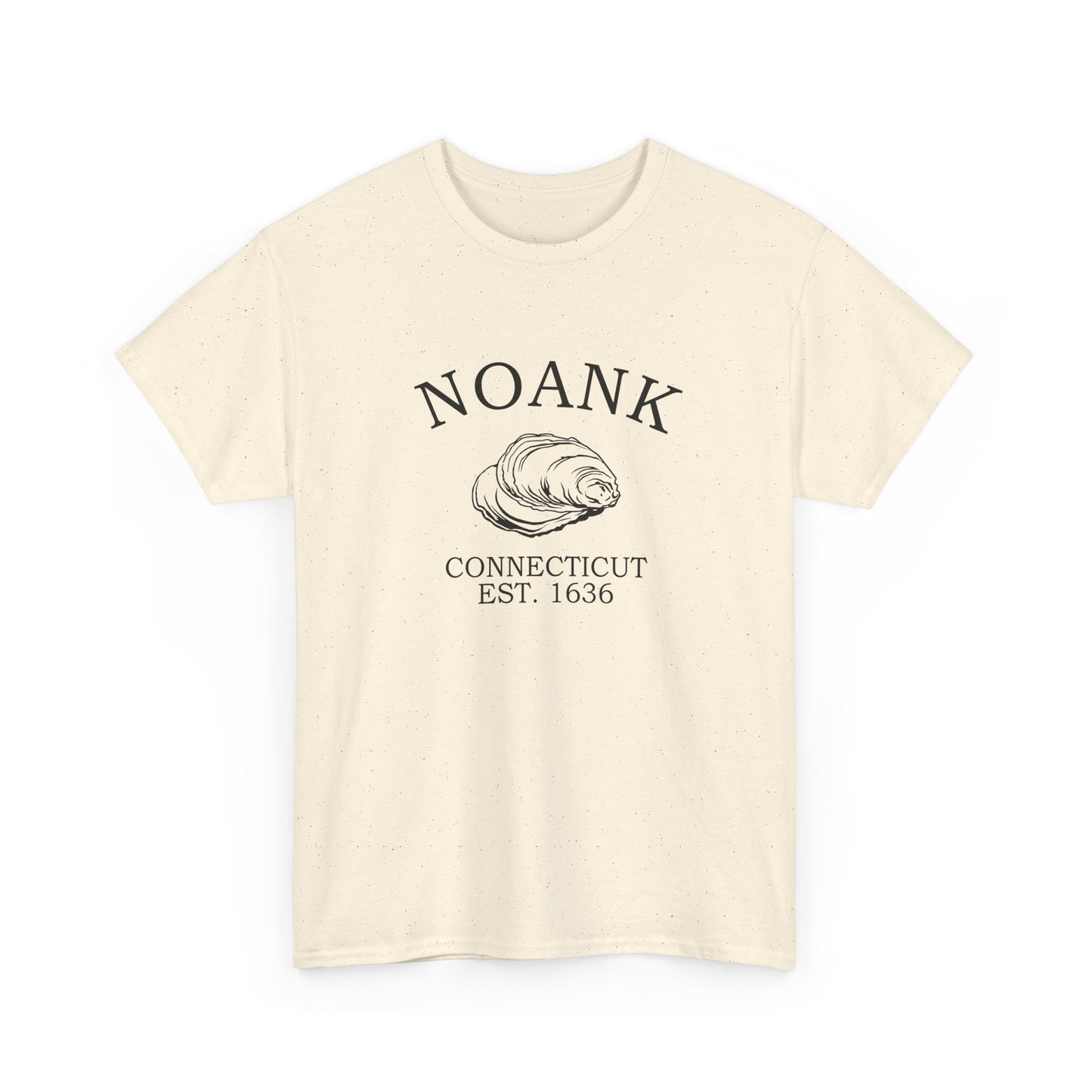 Noank Connecticut Vintage Retro Unisex Heavy Cotton Tee - Black Logo