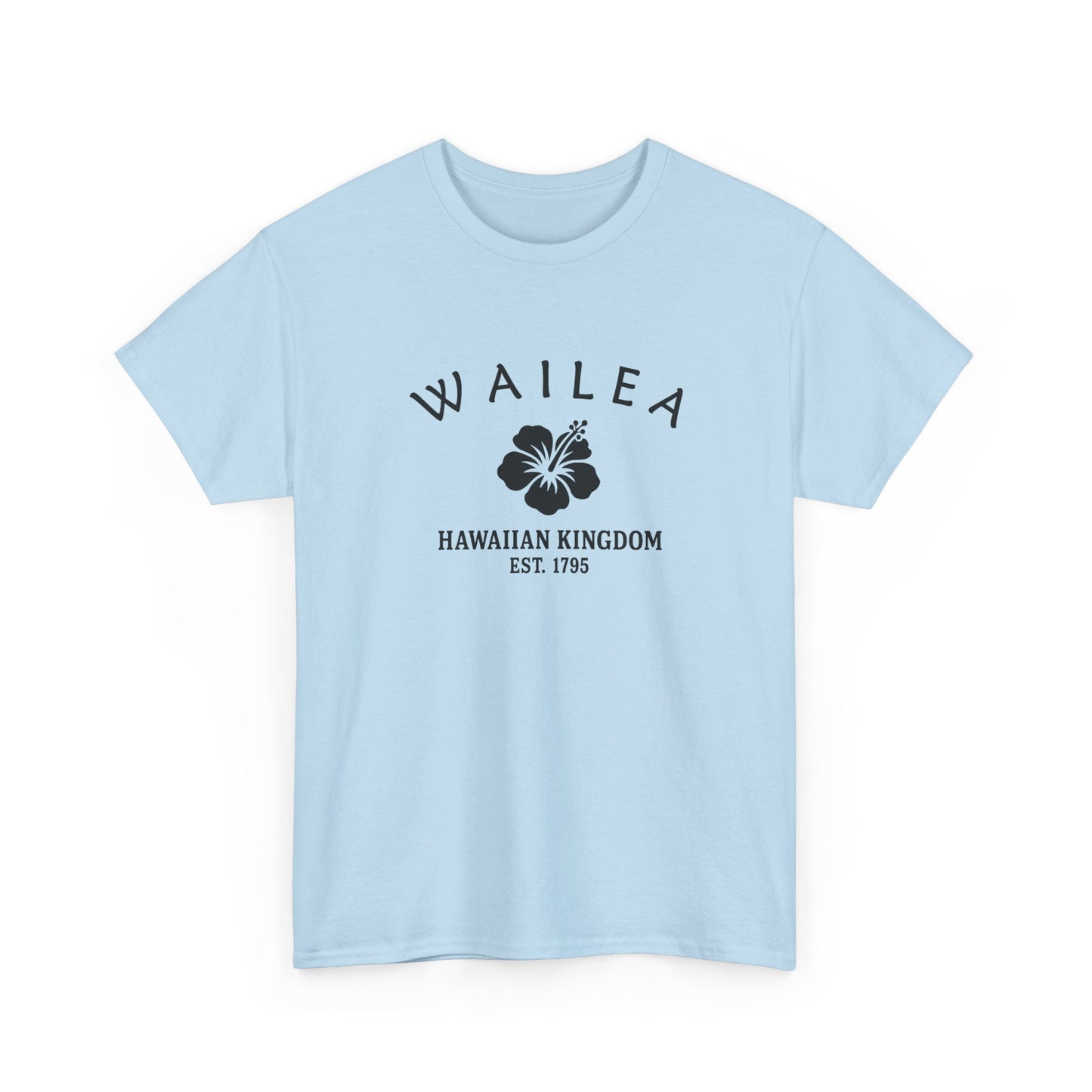Wailea Hawaii Vintage Retro Unisex Heavy Cotton Tee - Black Logo