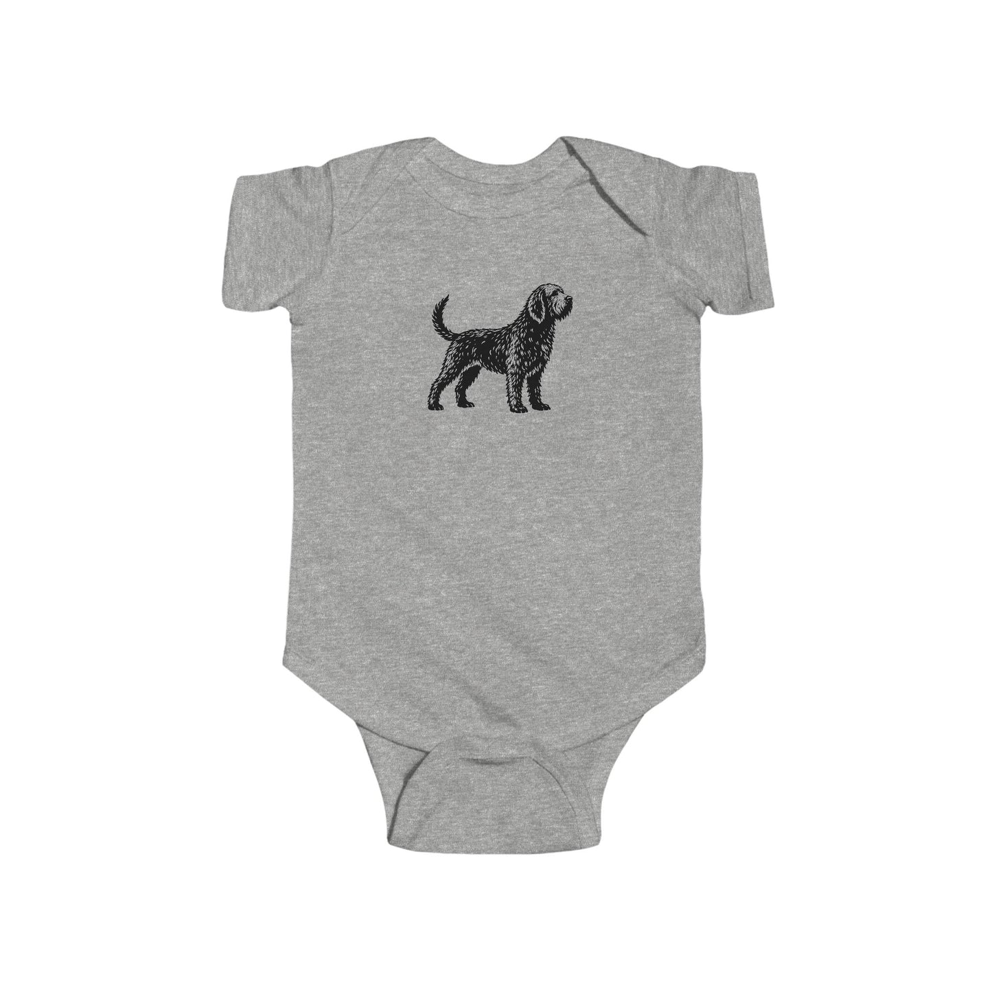 Otterhound Vintage Retro Cotton Jersey Baby Bodysuit - Standing