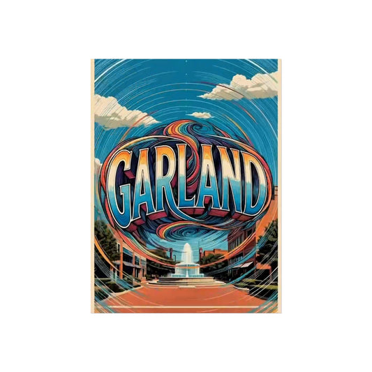 Garland Texas Vintage Retro Giclée Print Art Series Poster