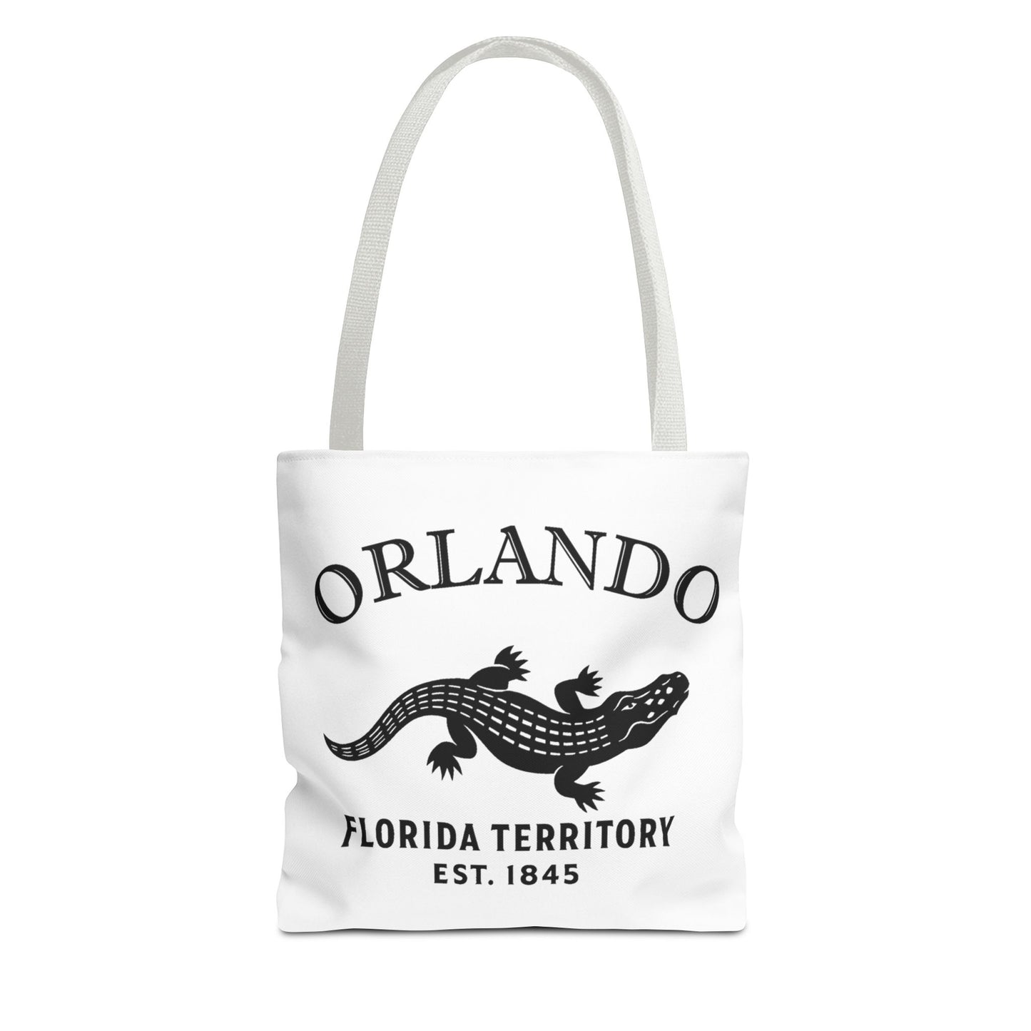 Orlando Florida Vintage Retro Light Canvas Tote - Black Logo