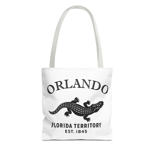 Orlando Florida Vintage Retro Light Canvas Tote - Black Logo