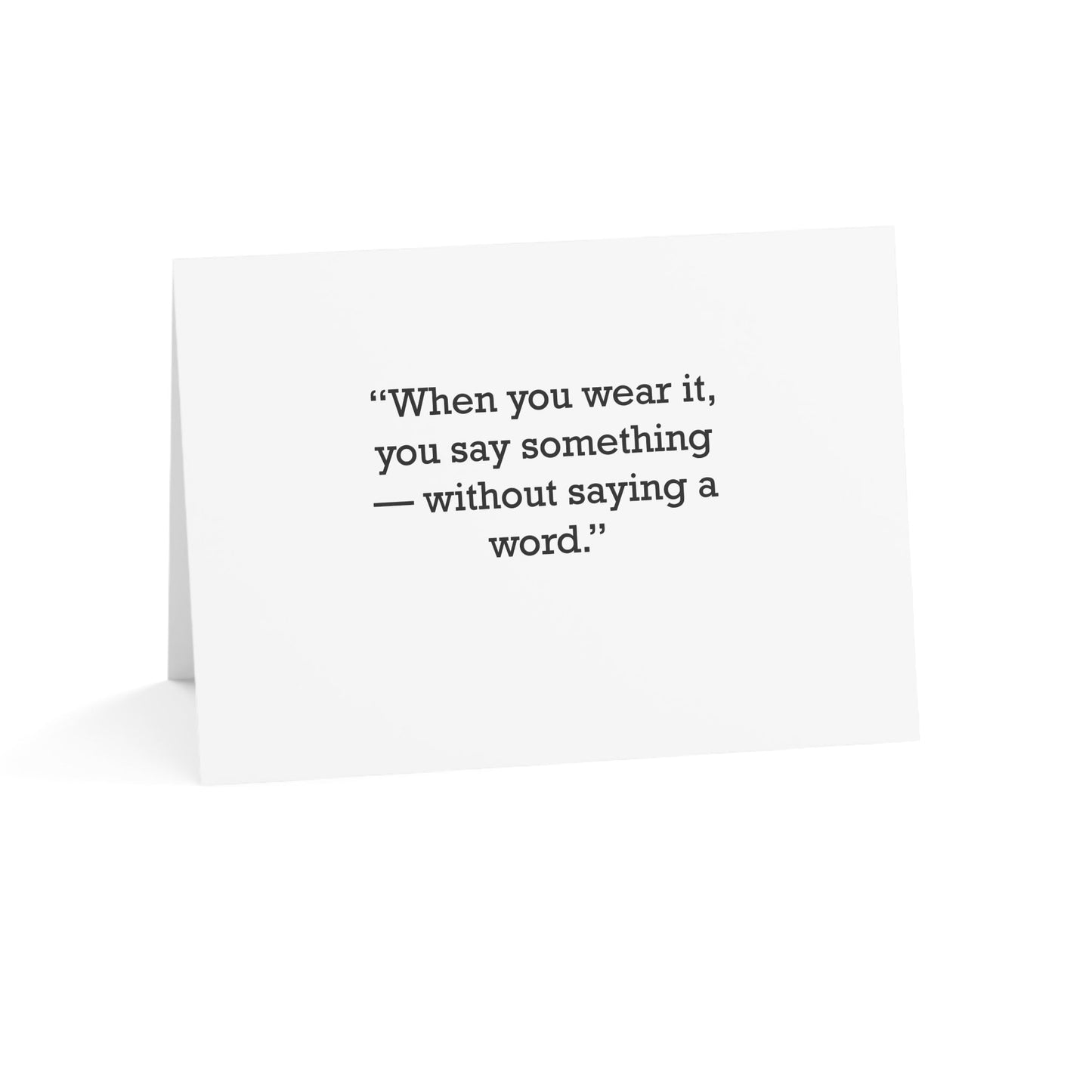 Quote 33 When You Wear Vintage Retro Thank You Card Set - Black Logo