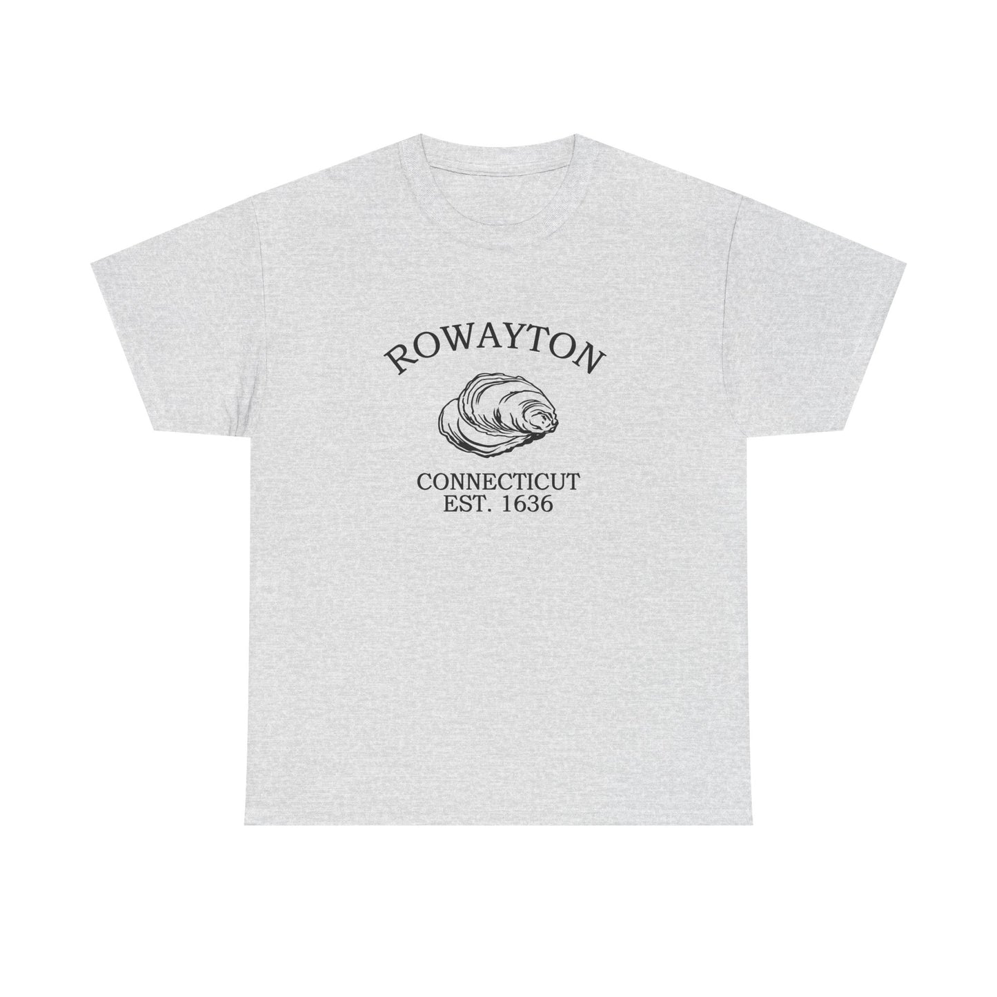 Rowayton Connecticut Vintage Retro Unisex Heavy Cotton Tee - Black Logo
