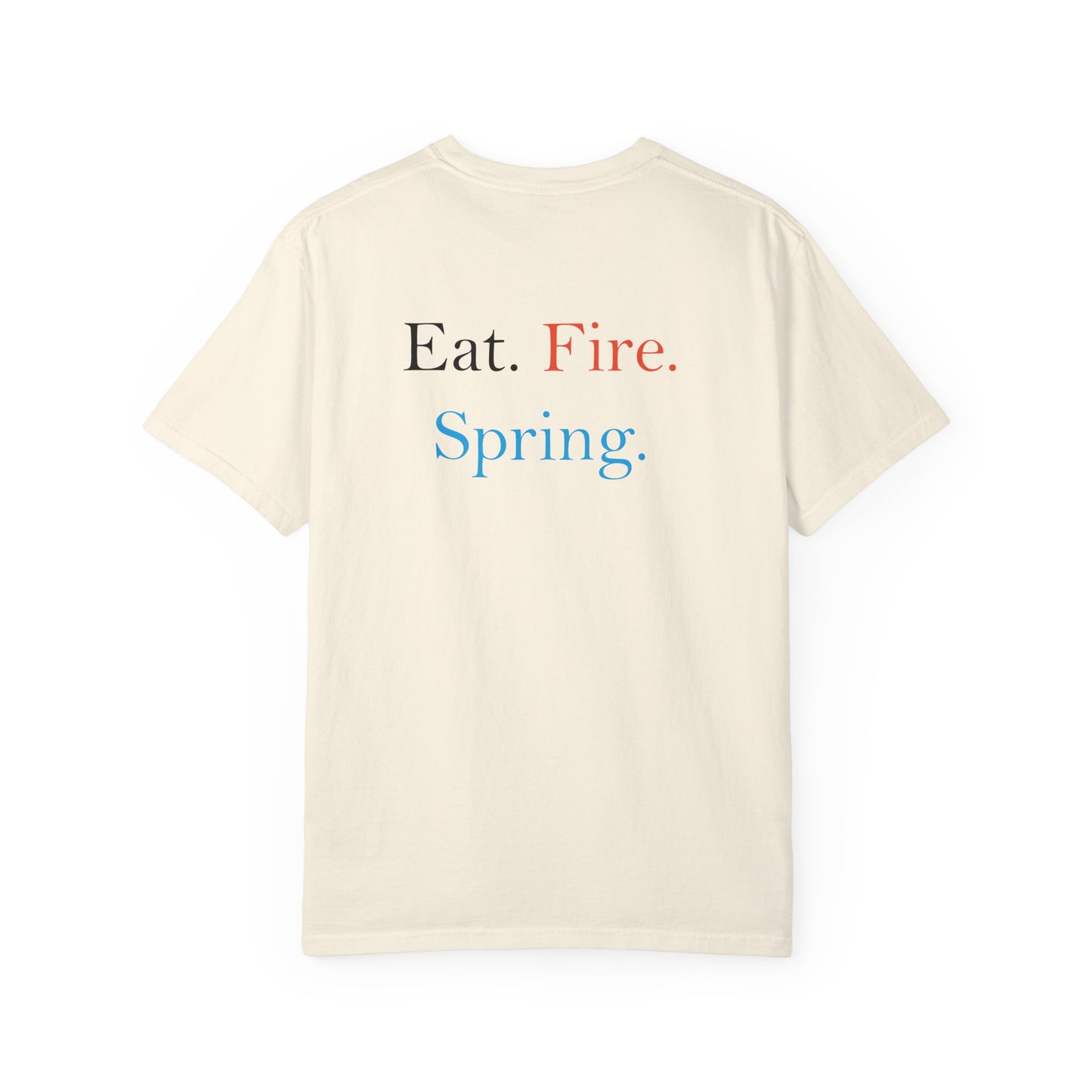 Eat Fire Spring Front & Rear Print Art Series Cotton Tee - Text Logo