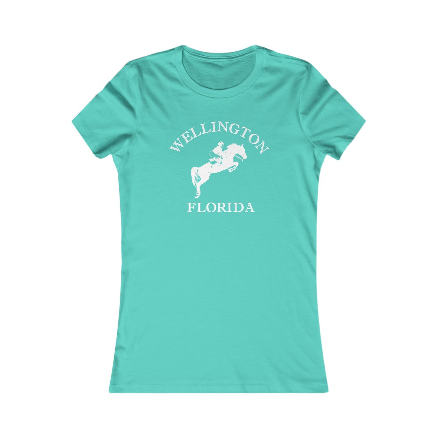 Wellington Florida Vintage Retro Ringspun Cotton Fitted Womens Equestrian Tee