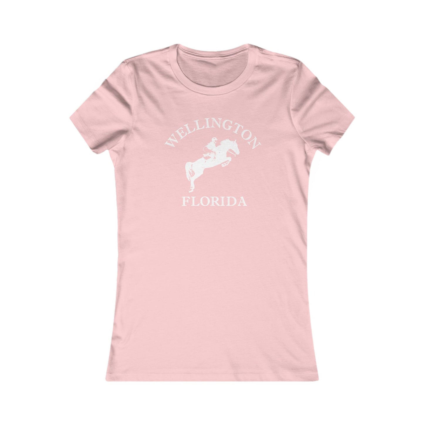 Wellington Florida Vintage Retro Ringspun Cotton Fitted Womens Equestrian Tee