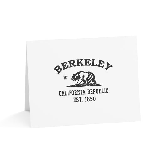 Berkeley California Vintage Retro Thank You Card Set - Black Logo