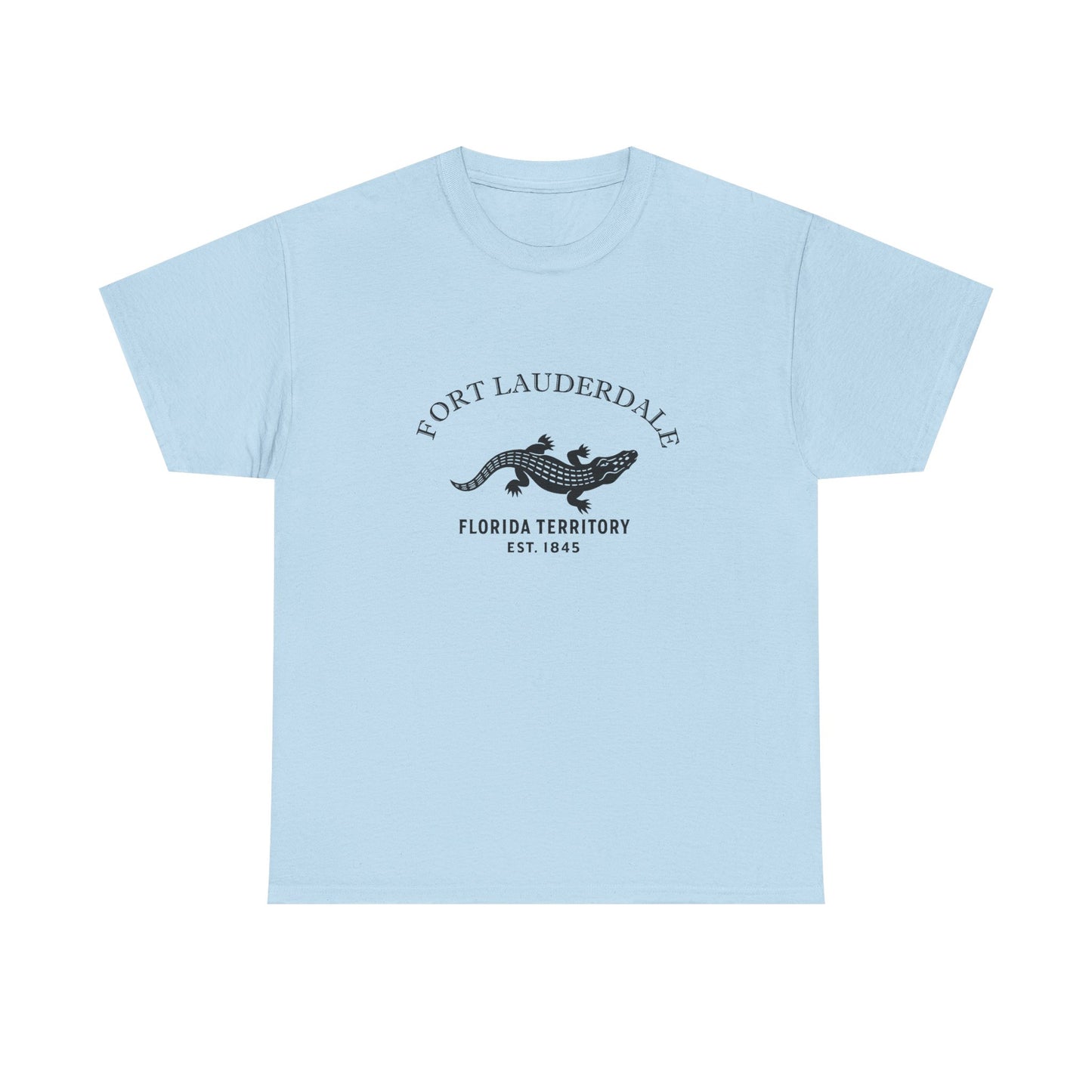 Fort Lauderdale Florida Vintage Retro Unisex Heavy Cotton Tee - Black Logo