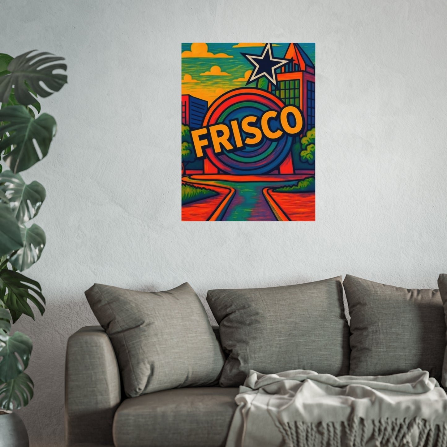 Frisco Texas Vintage Retro Giclée Print Art Series Poster