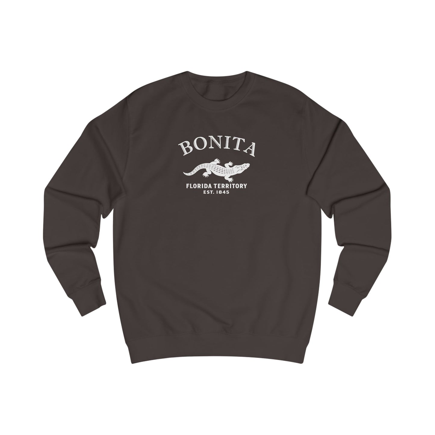 Bonita Florida Vintage Retro Premium Crewneck Sweatshirt - White Logo - Bottle Green