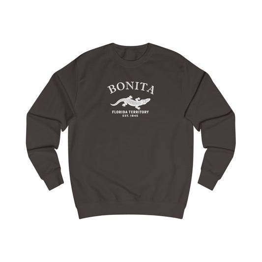 Bonita Florida Vintage Retro Premium Crewneck Sweatshirt - White Logo - Bottle Green