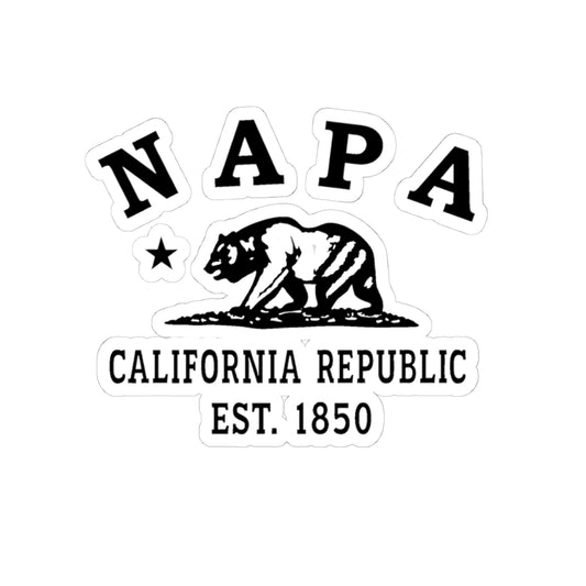 Napa California Vintage Retro Vinyl Sticker - Black Logo
