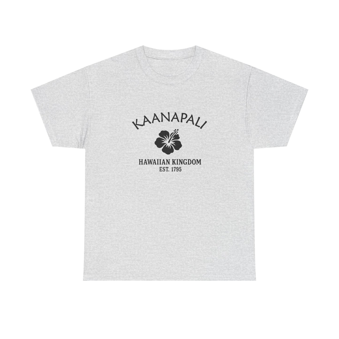 Kaanapali Hawaii Vintage Retro Unisex Heavy Cotton Tee - Black Logo