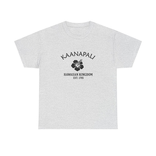 Kaanapali Hawaii Vintage Retro Unisex Heavy Cotton Tee - Black Logo