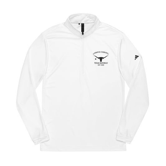 Corpus Christi Texas Vintage Retro Quarter-Zip Embroidered Pullover - Black Logo