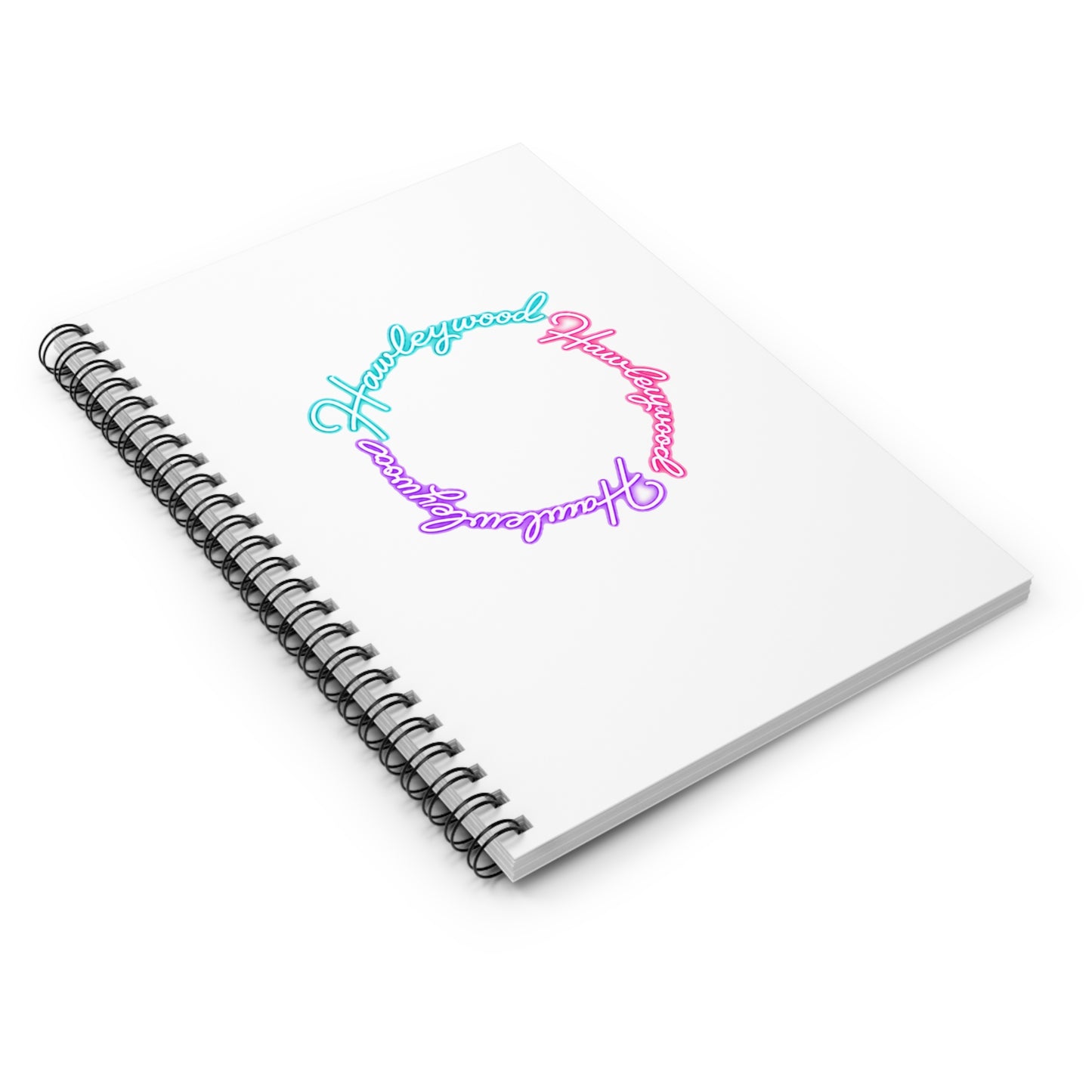Hawleywood Vintage Retro Spiral Ruled Journal - Pinwheel Logo