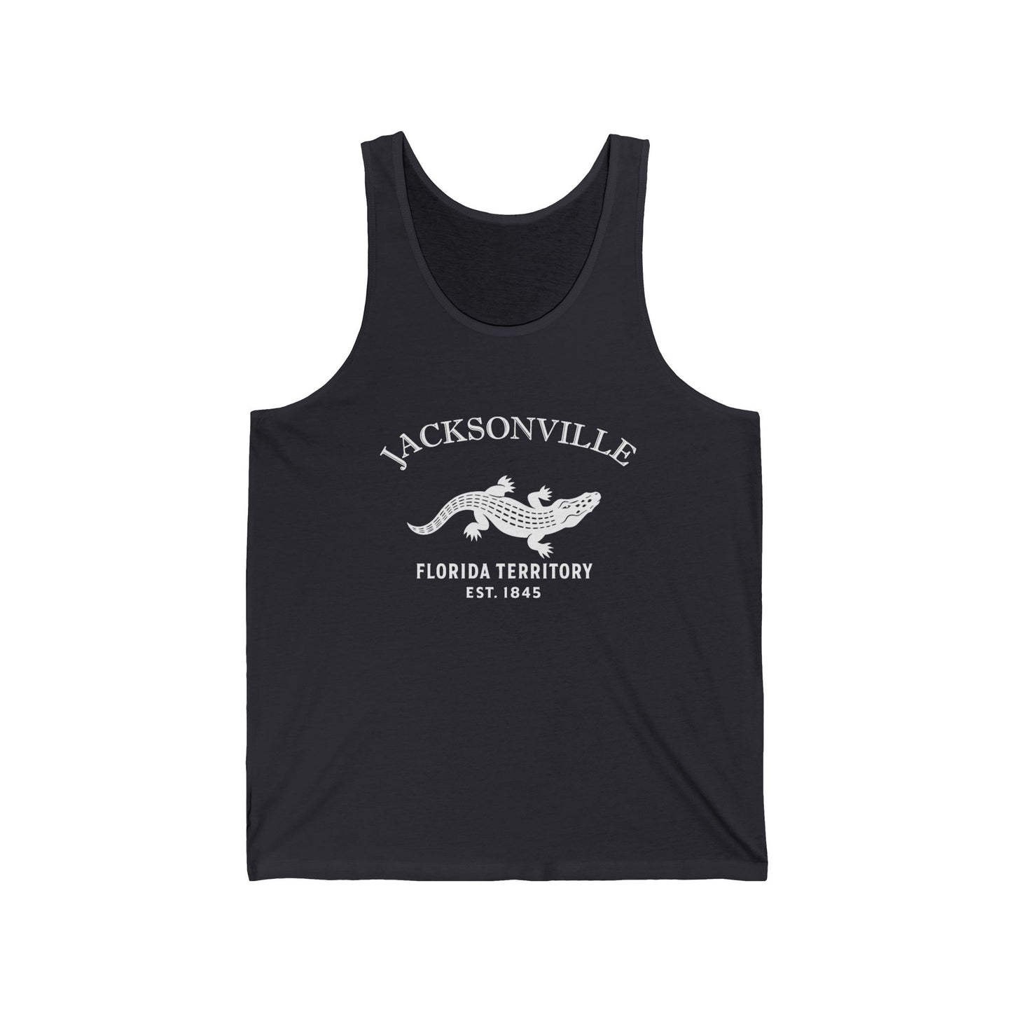 Jacksonville Florida Unisex Cotton Jersey Tank Top - White Logo