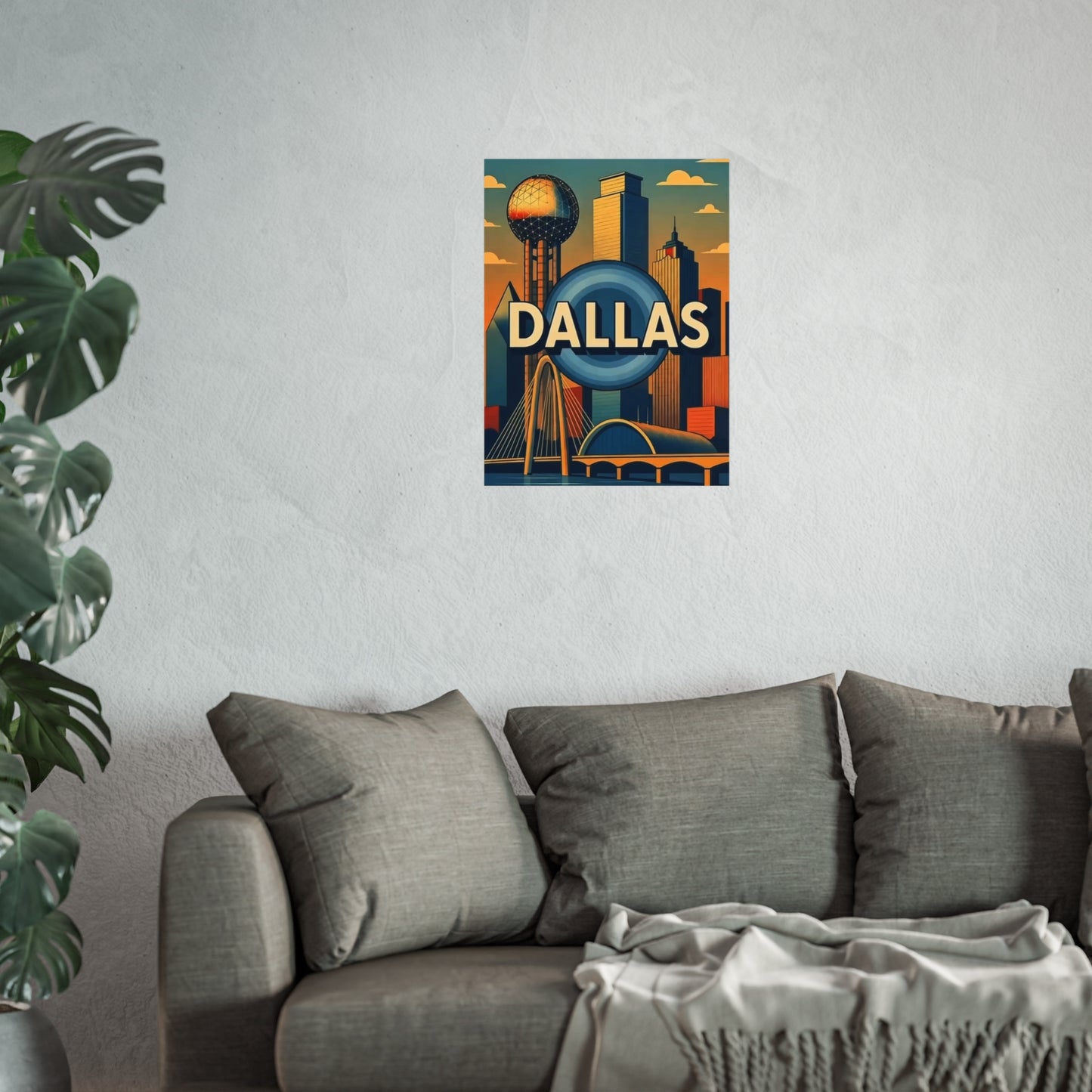 Dallas Texas Vintage Retro Giclée Print Art Series Poster