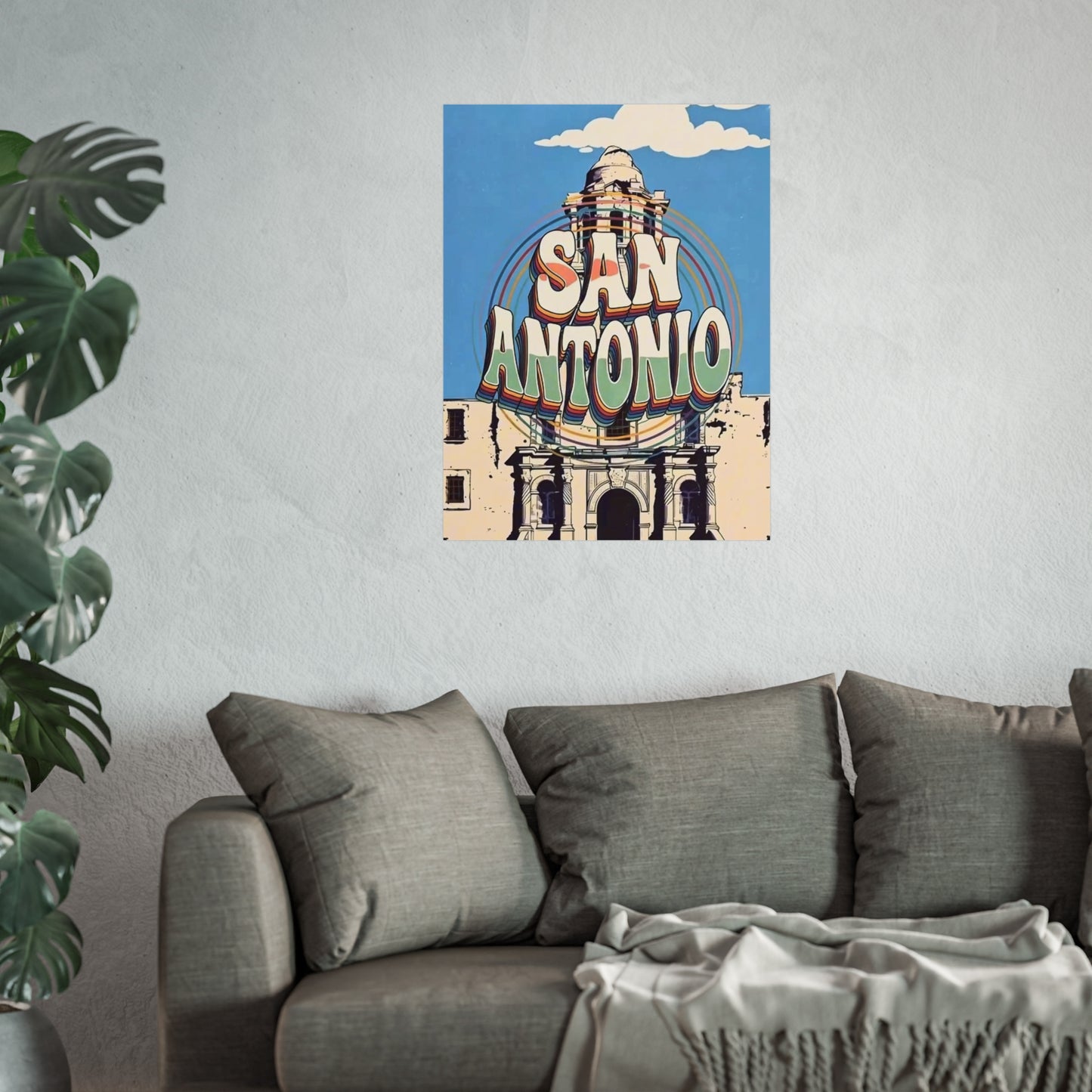 San Antonio Texas Vintage Retro Giclée Print Art Series Poster