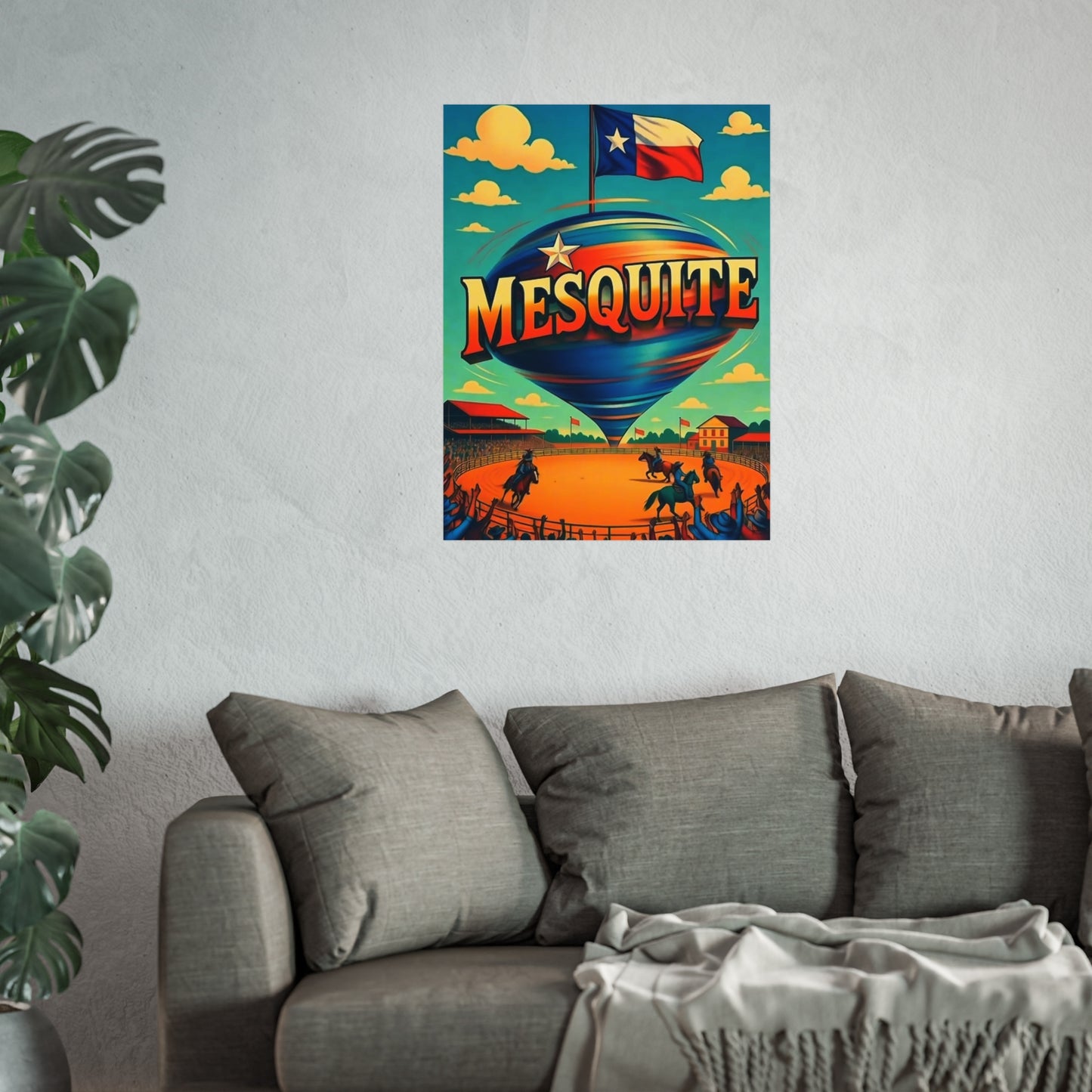 Mesquite Texas Vintage Retro Giclée Print Art Series Poster