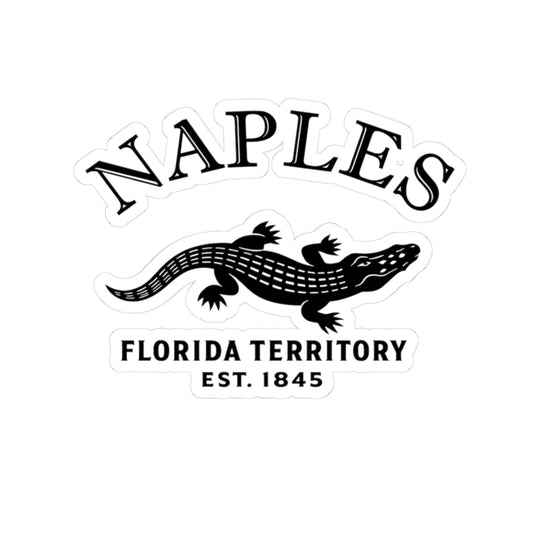 Naples Florida Vintage Retro Vinyl Sticker - Black Logo