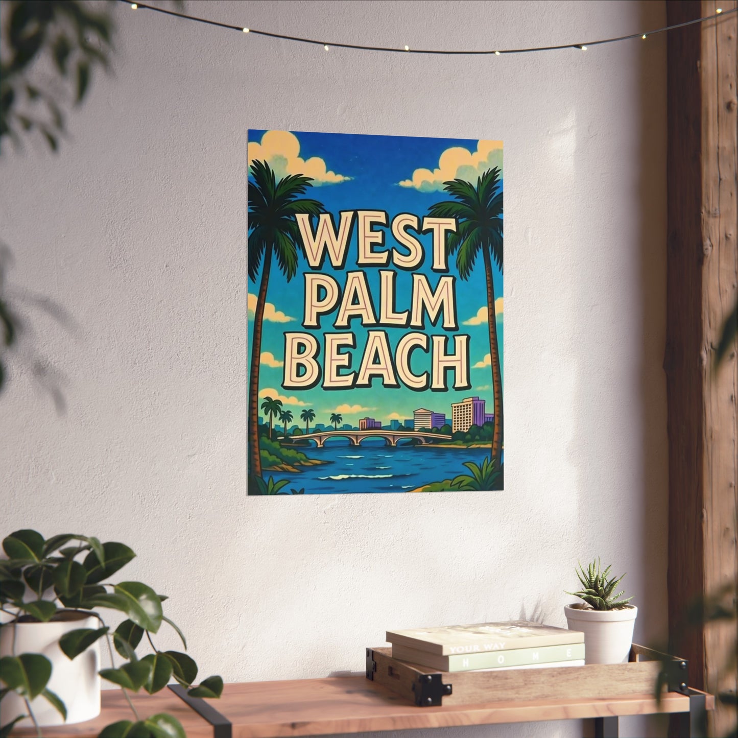 West Palm Beach Florida Vintage Retro Giclée Print Art Series Poster