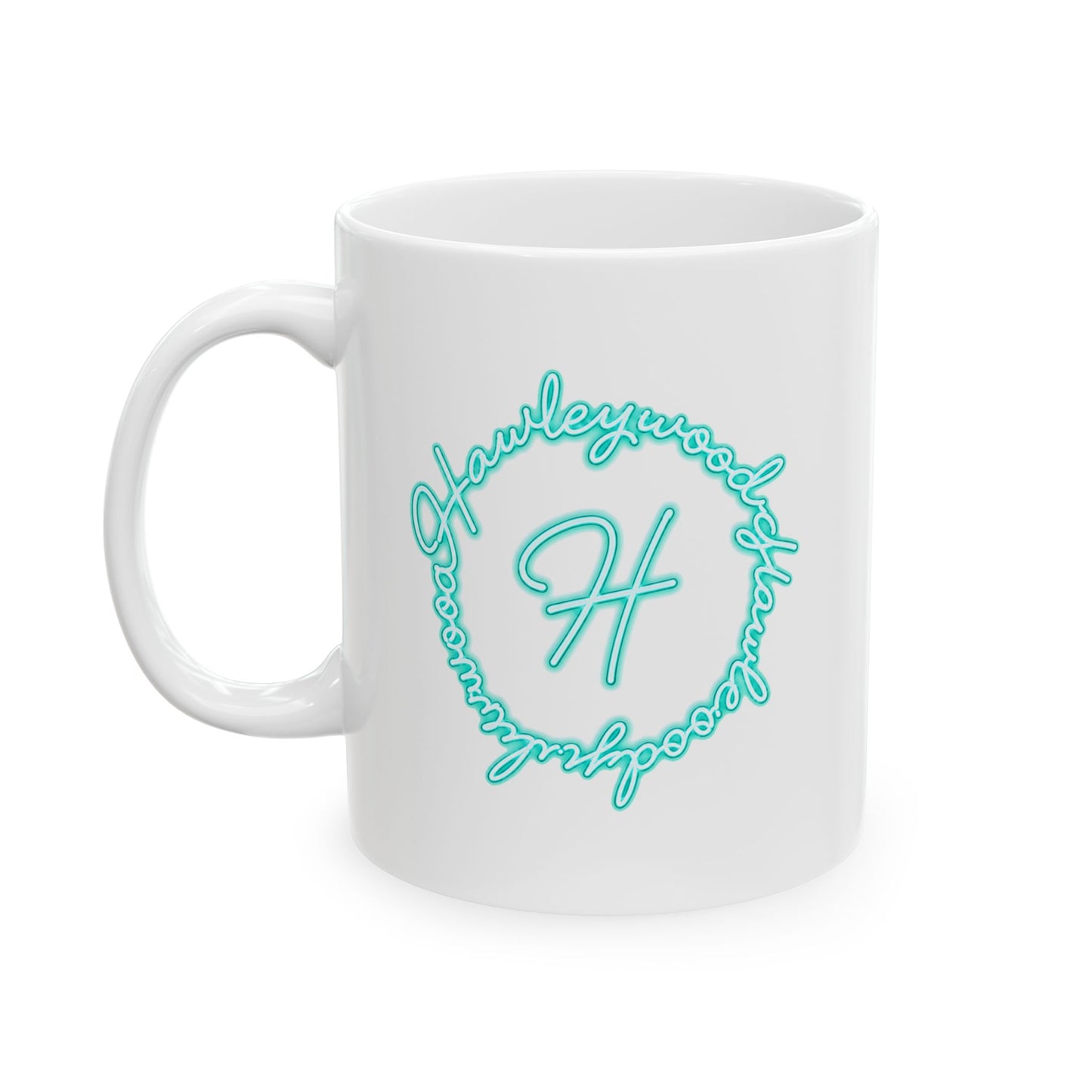 Hawleywood Vintage Retro Ceramic Mug - Round Logo