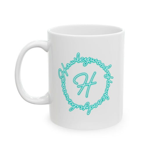 Hawleywood Vintage Retro Ceramic Mug - Round Logo