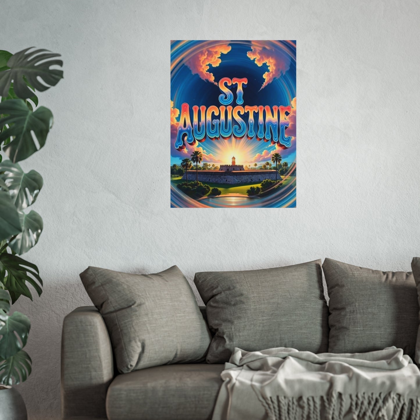 St Augustine Florida Vintage Retro Giclée Print Art Series Poster