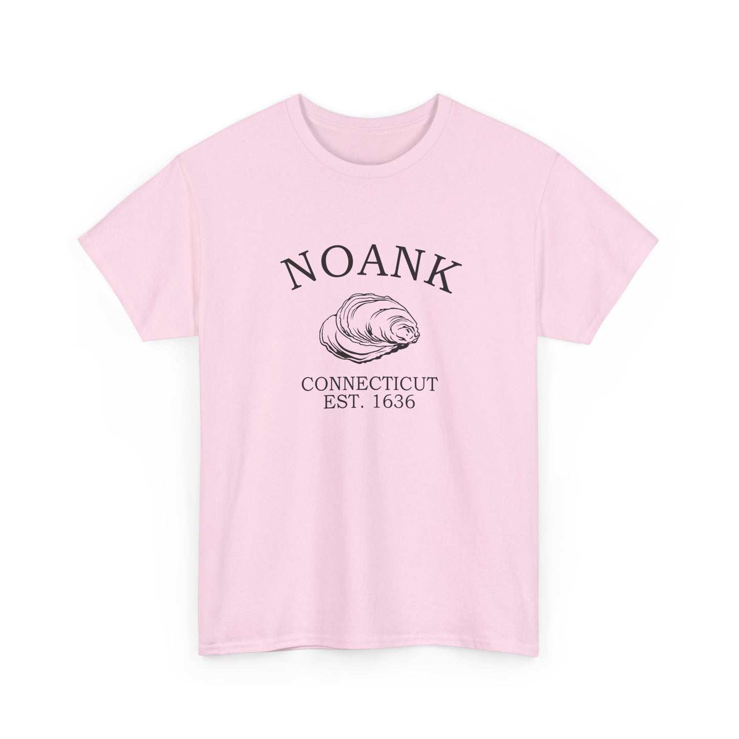 Noank Connecticut Vintage Retro Unisex Heavy Cotton Tee - Black Logo