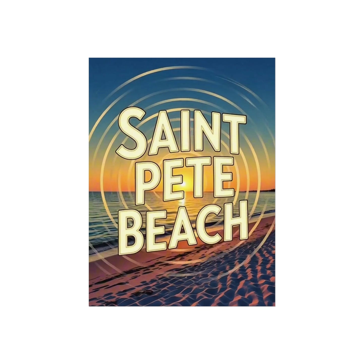 St Pete Beach Florida Vintage Retro Giclée Print Art Series Poster