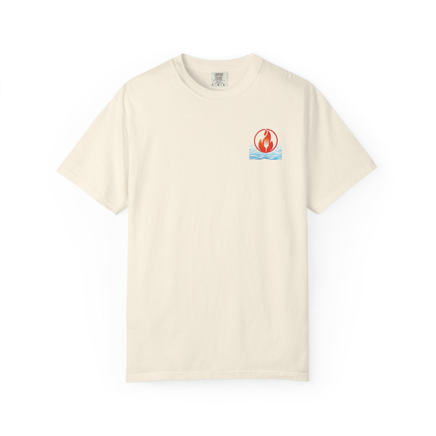 Eat Fire Spring Front & Rear Print Art Series Cotton Tee - Text Logo