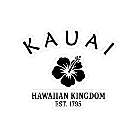 Kauai Hawaii Vintage Retro Vinyl Sticker - Black Logo