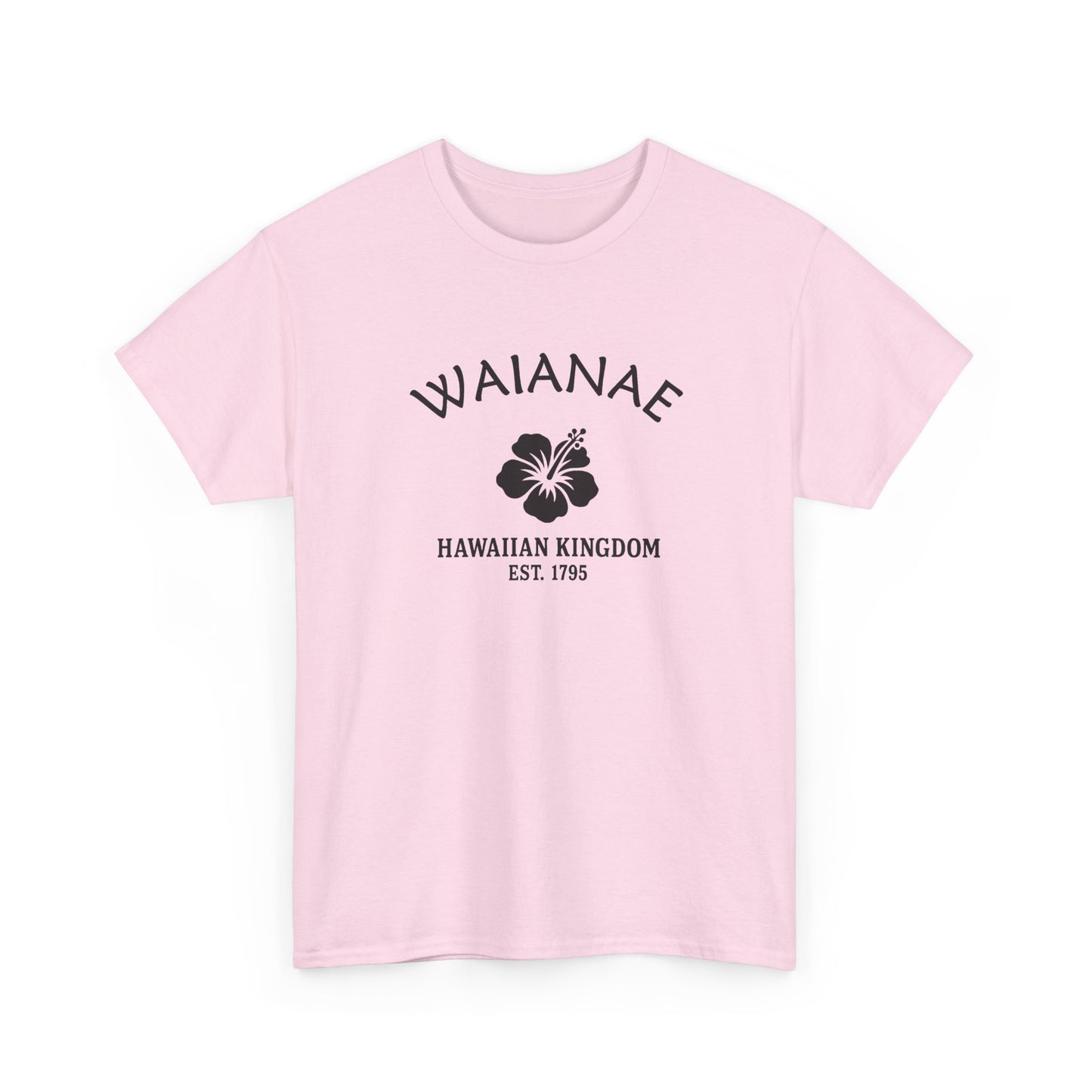 Waianae Hawaii Vintage Retro Unisex Heavy Cotton Tee - Black Logo