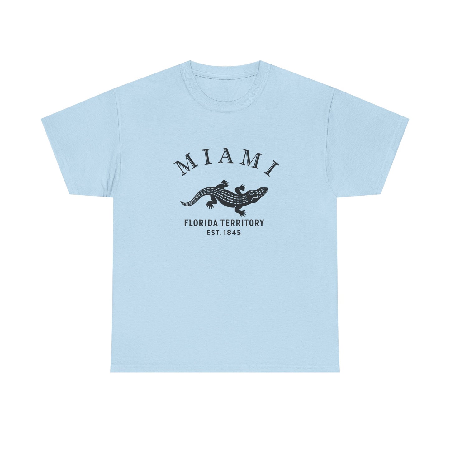 Miami Florida Vintage Retro Unisex Heavy Cotton Tee - Black Logo
