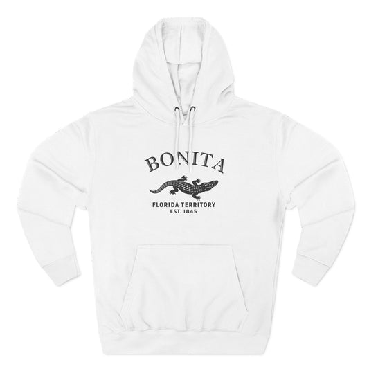 Bonita Florida Vintage Retro Unisex Heavy Cotton Hoodie - Black Logo